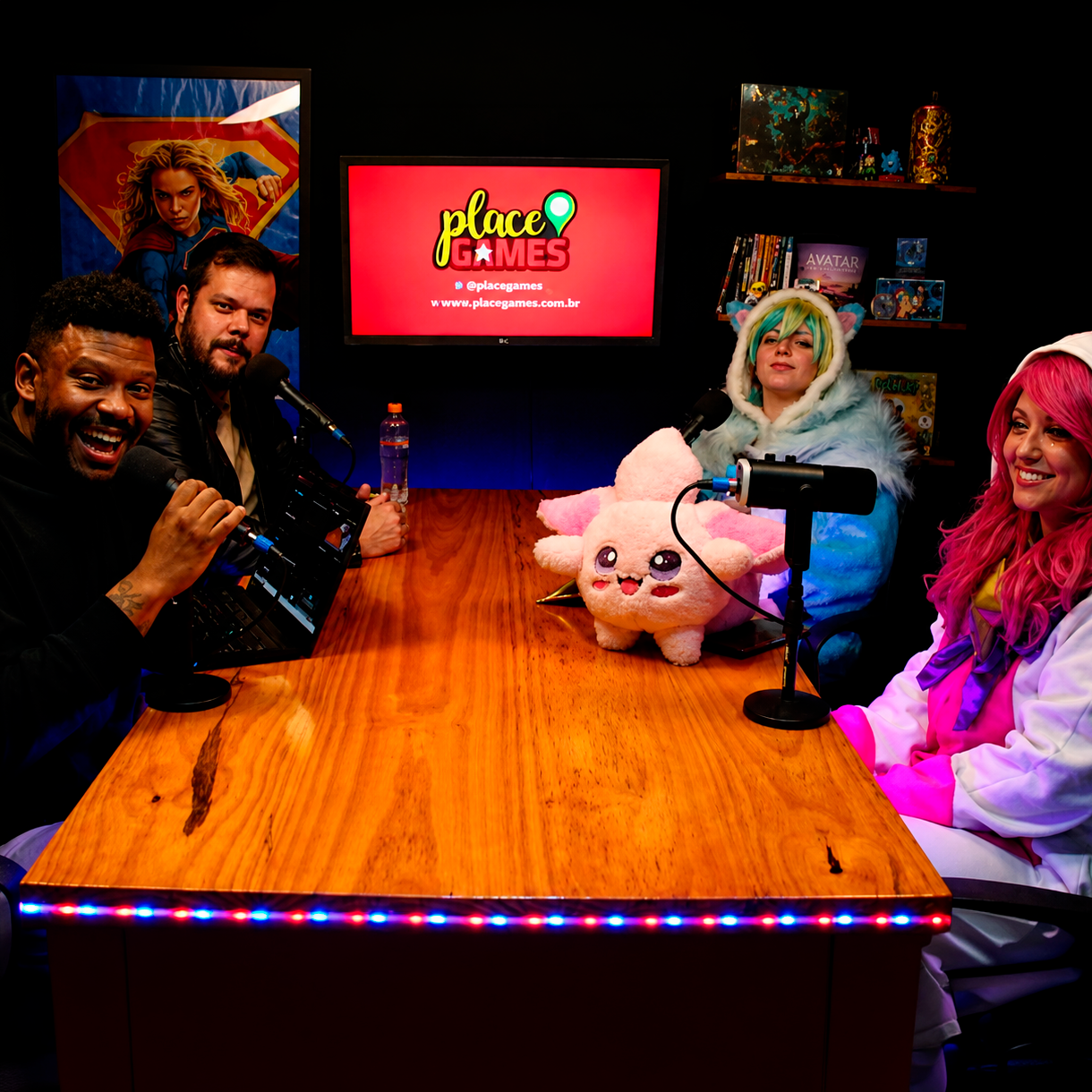 Gravação do Falhacast no estúdio